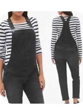 Gap Maternity Black Denim Overalls Size M